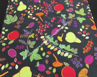 Table Runner Fruit Berries Table Linen Gift For Her Black Table Linen