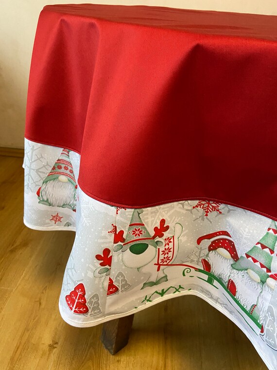 sessie Niet ingewikkeld Tegen Ronde Kerst tafelkleed Rood Katoenen Tafelkleed Scandinavische - Etsy  Nederland