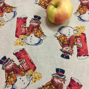 Christmas Tablecloth Winter Tablecloth Kitchen Dining Tablecloth Snowman Print