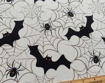 Halloween-Tischdecke Mit Spinnennetz & Fledermäusen – Schwarze Spitze, 122x244 Cm, Aus Polyester