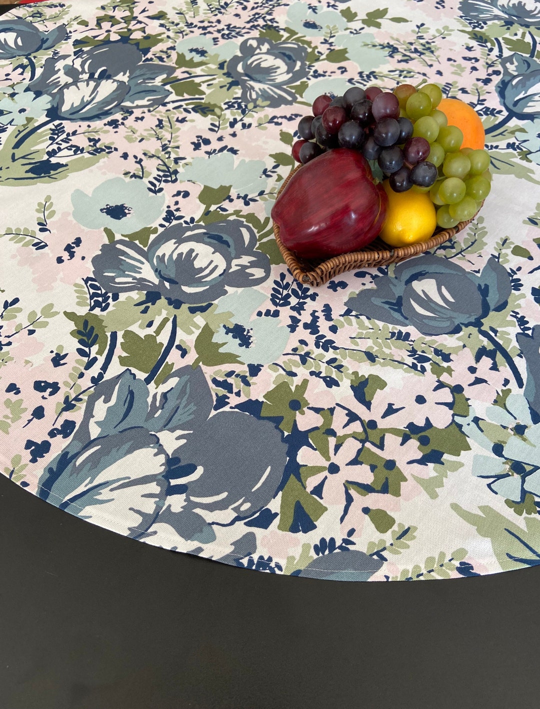 Small Cotton Tablecloth Round Oval Rectangle Tablecloth Floral Table