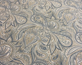 Round Tablecloth Square Rectangle Tablecloth Acrylic Coated Cotton Fabric Blue White Table Linen Paisley pattern