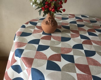 Round Tablecloth Cotton Oval Tablecloth Square Rectangle Table Linen Geometric Small tablecloth