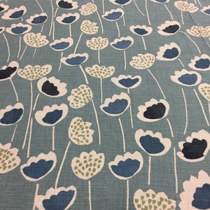 Round Tablecloth Blue Floral Table Linen Oval Square Rectangle Tablecloth Cotton Fabric