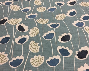 Round Tablecloth Blue Floral Table Linen Oval Square Rectangle Tablecloth Cotton Fabric