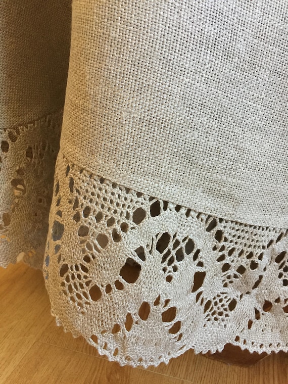 Linen Round Tablecloth Lace 90 Inches Rustic Grey - 90 Round Ivory Lace Tablecloth Linen Round Tablecloth Lace 90 Inches Rustic Grey - 90 Round Ivory Lace Tablecloth