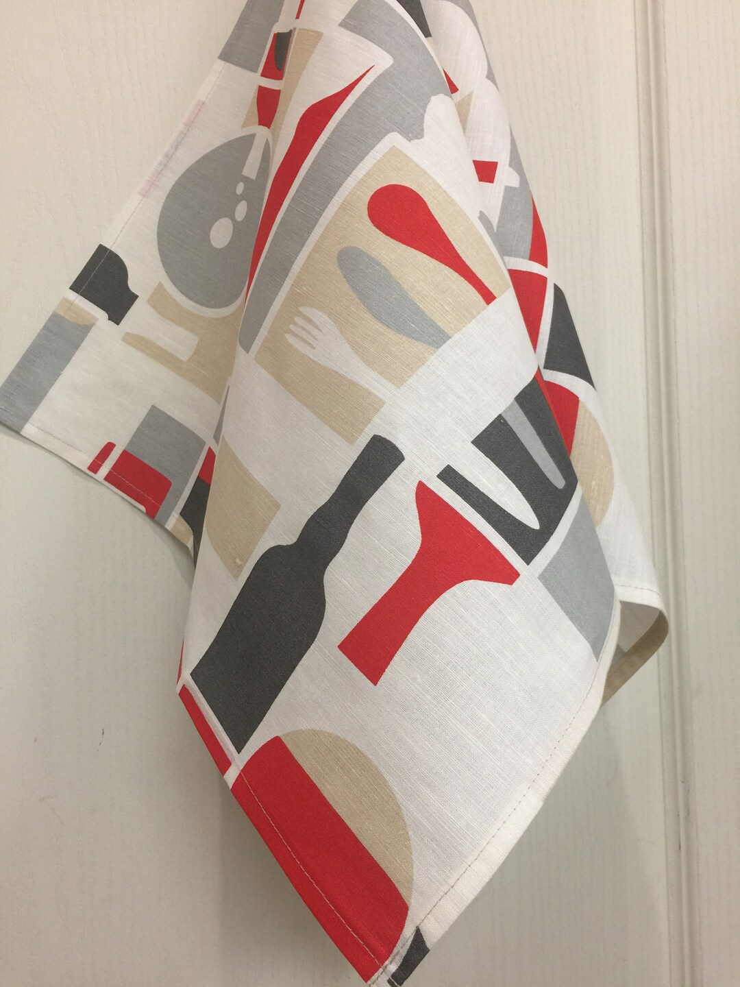 Tea Towel Linen Towel Dishcloth Kitchen Towel Hand Towel White Red Grey tea-towel-linen-towel-dishcloth-kitchen-towel-hand-towel-white-red-grey