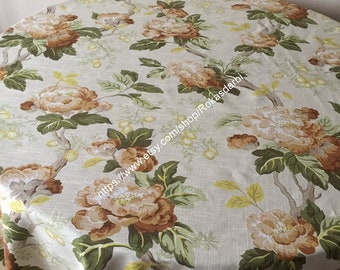 Florale Baumwolltischdecke, rund, quadratisch, rechteckig oder oval