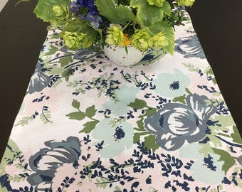 Table Runner Cotton Fabric Tabletop Floral Table Linen