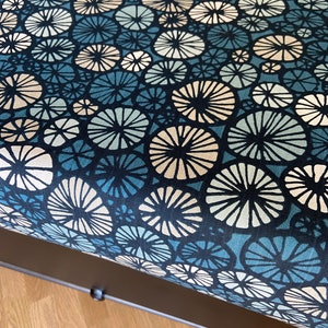 Tablecloth Cotton Tablecloth Blue circles Tablecloth Round Tablecloth Oval Rectangle Table Linen