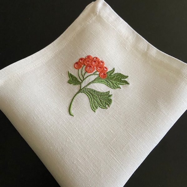 Embroidered Napkins Etsy