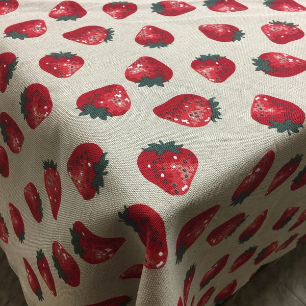 Round Strawberry Tablecloth Etsy