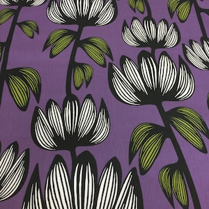 Round Tablecloth Cotton Fabric Square Oval Rectangle Tablecloth Floral Tablecloth Modern Big Flower Table Linen On Purple