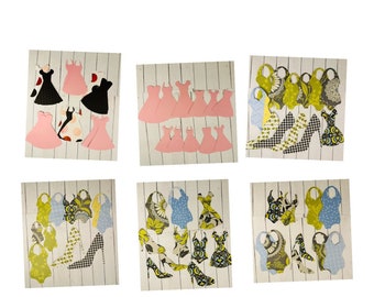 Ladies Night Dresses High Heels Bathing Suites Junk Die Cuts Cut Outs Journals Scrapbooking Ephemera