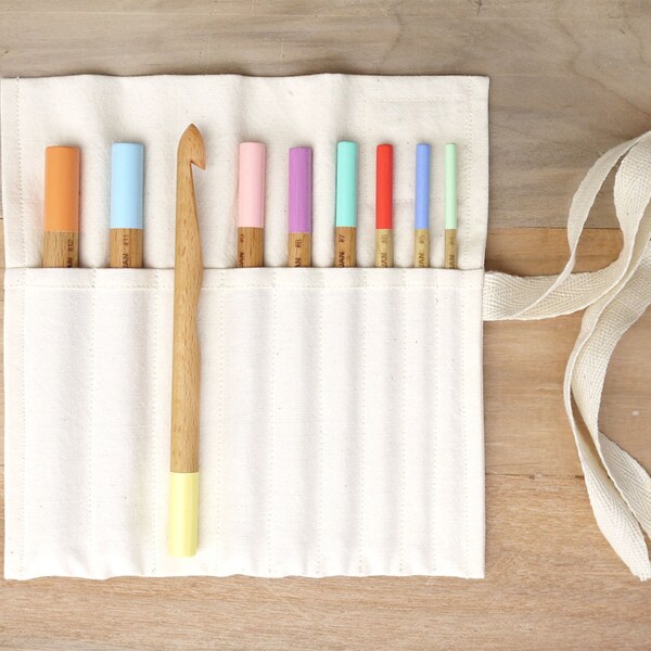 Crochet crochets en bois avec embouts couleurs