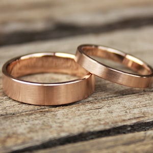 Classic weddingbands 14k rose gold