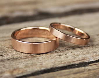 Classic weddingbands 14k rose gold