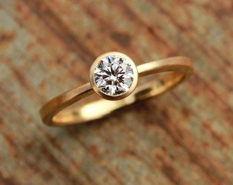 750 gouden ring met diamant