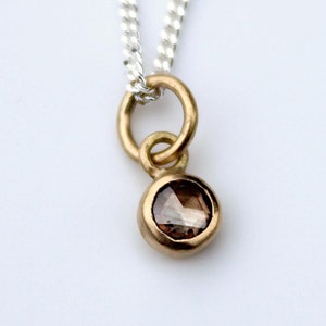 Pendant made of 750 yellow gold with rosecut diamond (No. 2)