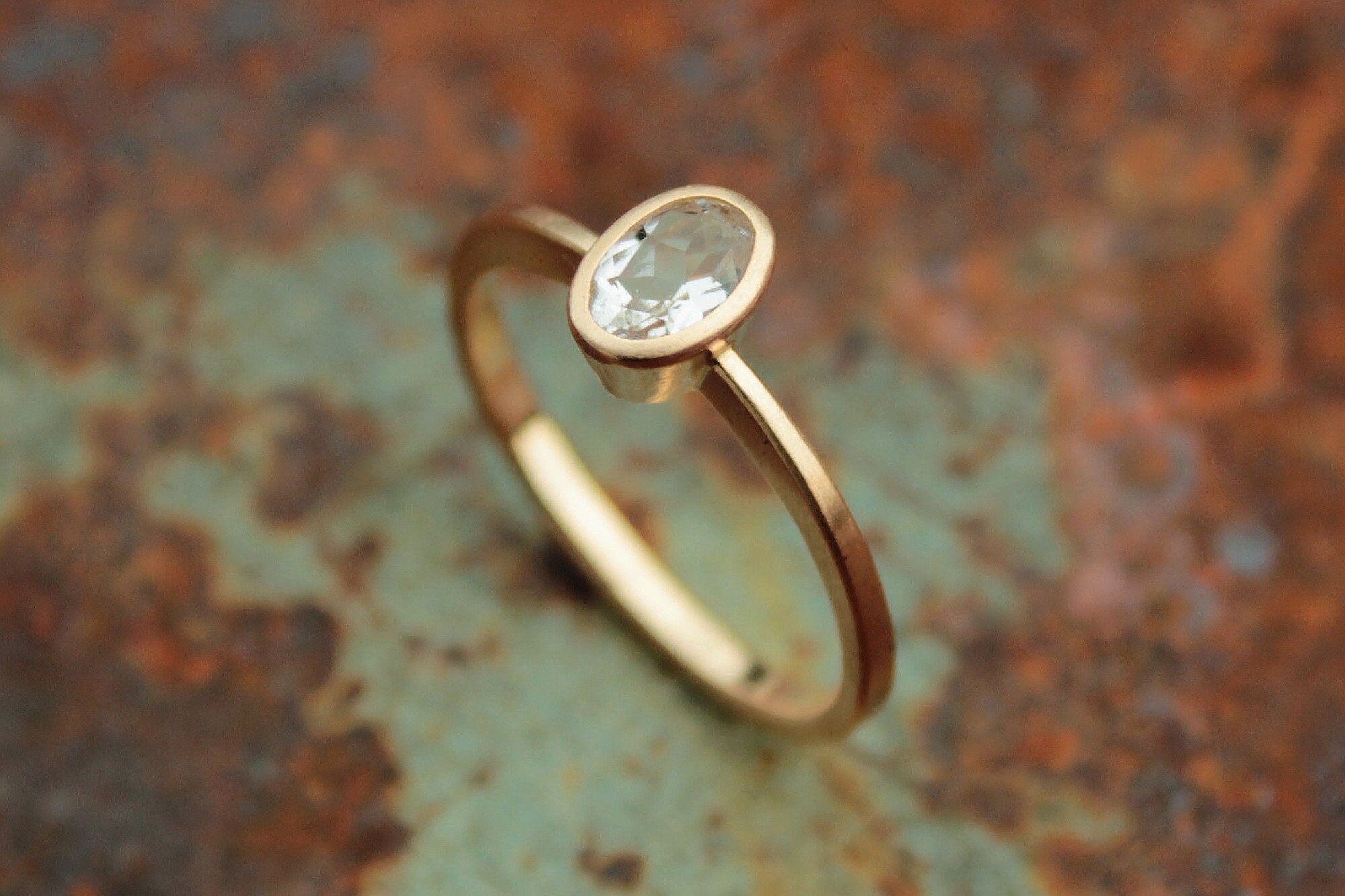 14k rose gold ring with morganite
