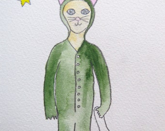 Inspirational Art, Painting, Watercolor, Whimsical, Childrens, Always Be Yourself