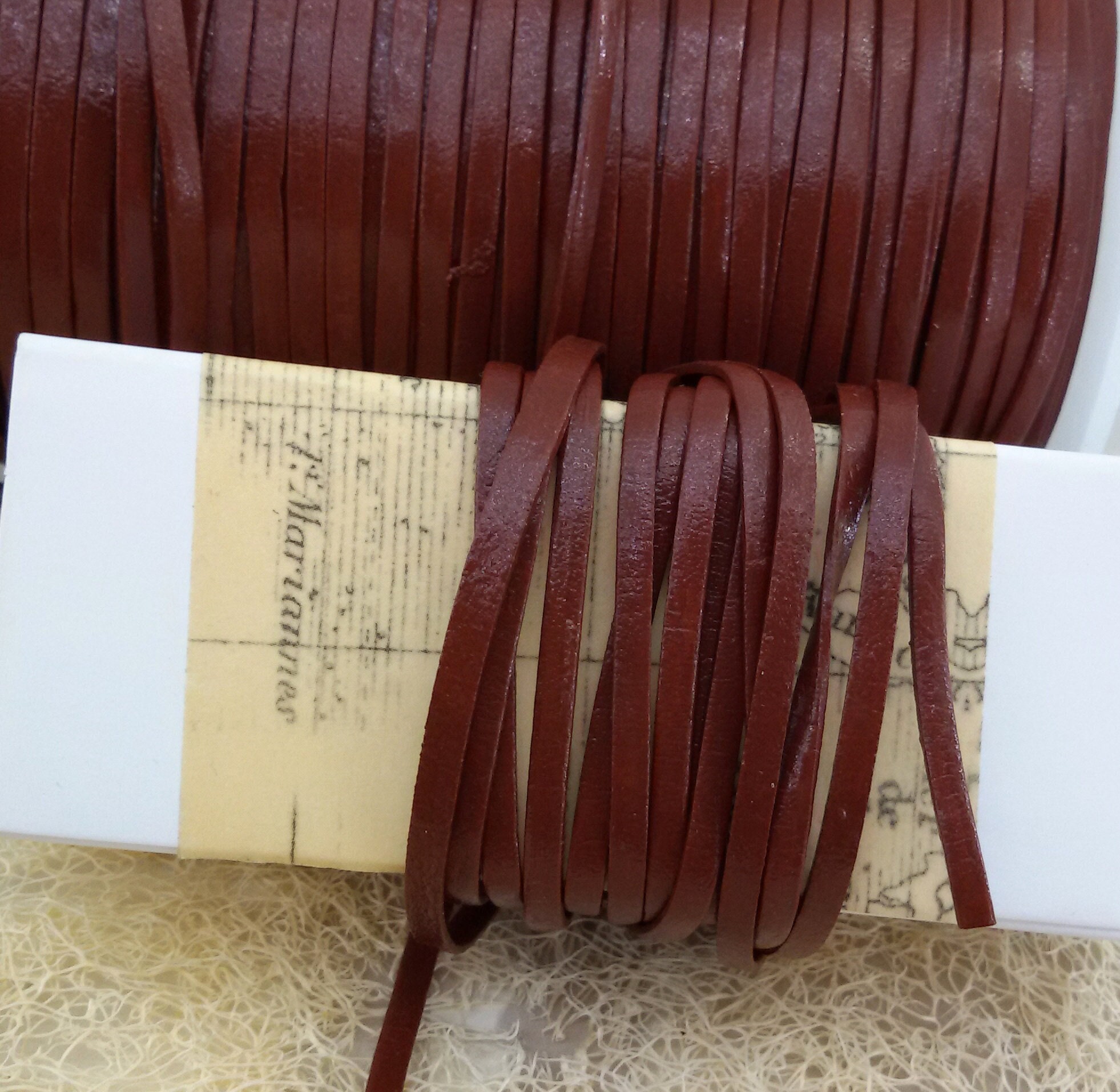 5x2mm Cherry Flat Leather Cord, Leather for Bracelet Making, Leather for  Jewelry Making, Top Quality, 100 Cm 