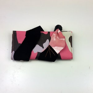 leather wallet,shabby gipsy colorful upcycled leather wallet,boho embellished wearable art wallet,fancy details purple black leather wallet