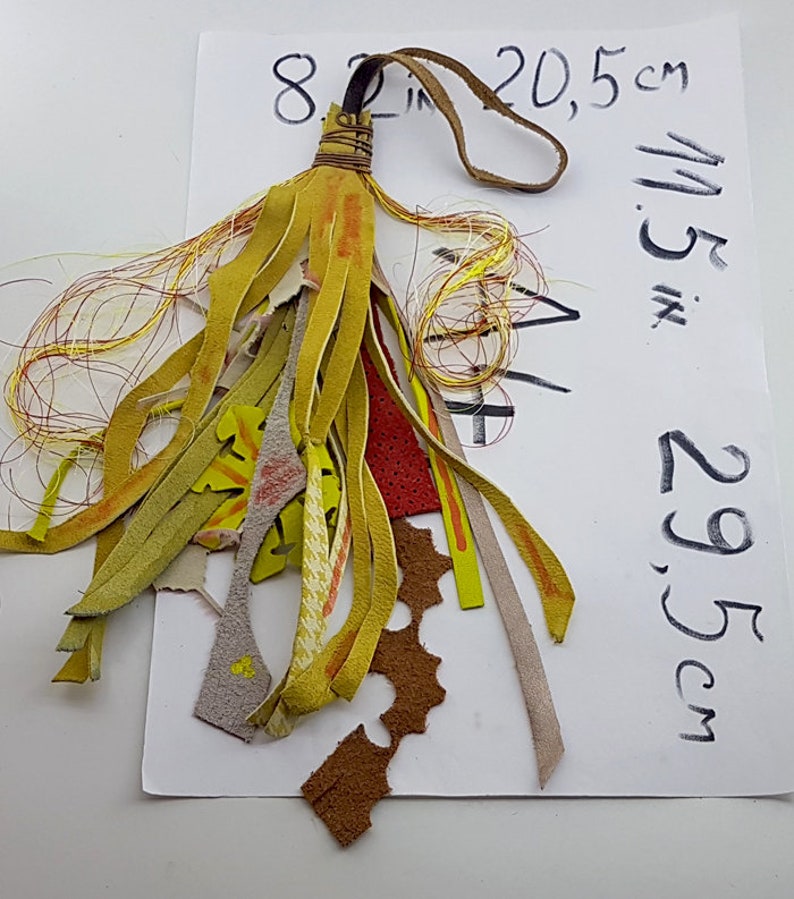huge leather tassel,made from leather scraps,bag charm,leather charm,leather fringe,long fringe charm,tassel purse charm,decorative for bag,