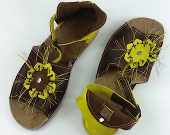 womens sandals,Ooak sandals, Colorful sandals, Designer shoes, Handmade Sandals, Leather  Sandals,Artisan shoes,unique shoes