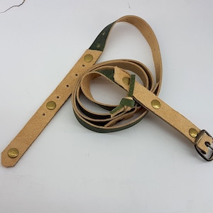 Ledergürtel für Frauen, grünes Leder, Pull-up alten Stil beunruhigt Veg Tan Kalb Ledergürtel, Ledergürtel, Designer Ledergürtel, Geschenk unter 30