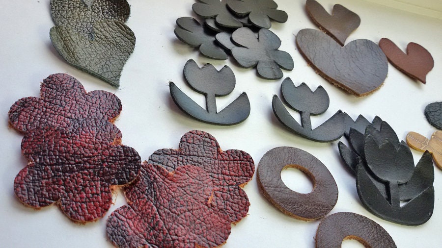 Lot De 30 Étiquettes En Cuir Découpées à La Main – Fait Main – Pour Couture, Scrapbooking, Artisanat