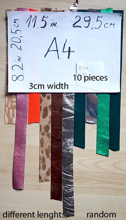 Leather binding tapecolorful Leather Straps10 pieces3 cm Etsy