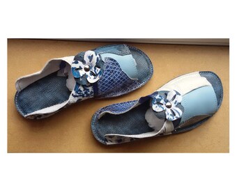 sandalias de mujer, sandalias Ooak, sandalias coloridas, zapatos de diseñador, sandalias hechas a mano, sandalias de cuero, zapatos artesanales, zapatos únicos