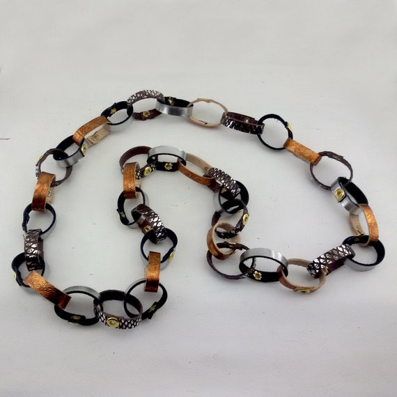 アクセサリーその他 Leather Chain Necklace Amazon.com: Urban Survival Gear USA Handmade Thick Leather