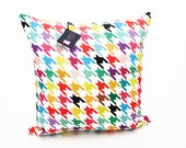 Houndstooth Throw Pillow Cover - "Happy Houndstooth" - 18" x 18"