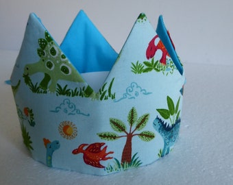 Dinosaur Birthday Crown, adjustable party crown