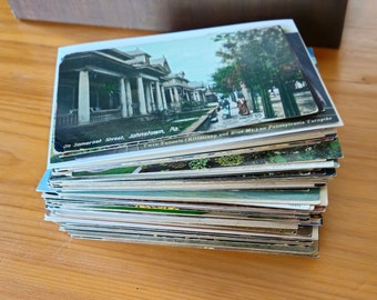 Pennsylvania postcard lot of 140 from very old to new, Large lot Pittsburgh Johnstown Shinglehouse turnpike Kane Carlisle towns attractions