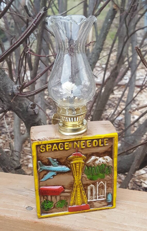 Washington Space Needle Souvenir Oil Lamp Made In Japan 1960 S Rare Unique Item Seattle Wa Monorail Landmark Tourist Attraction