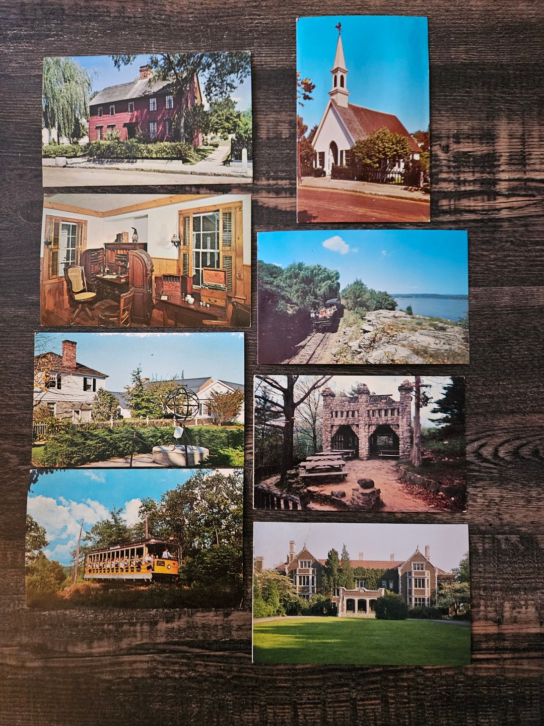 Lot of 8 Vintage Connecticut Postcards 1970's or 80's Mystic Seaport