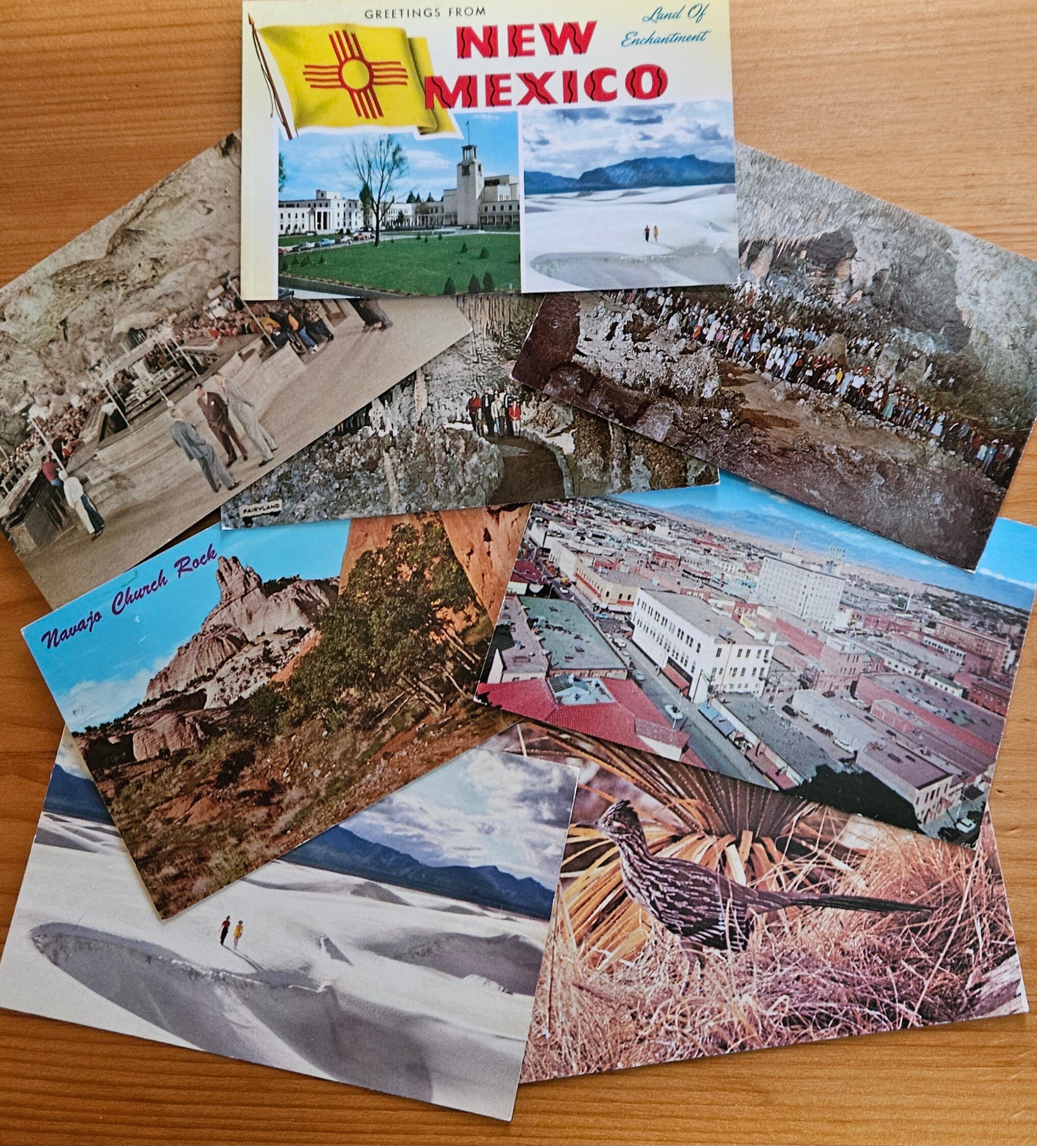 New Mexico Lot of 8 Vintage Postcards Carlsbad Caverns Albuquerque