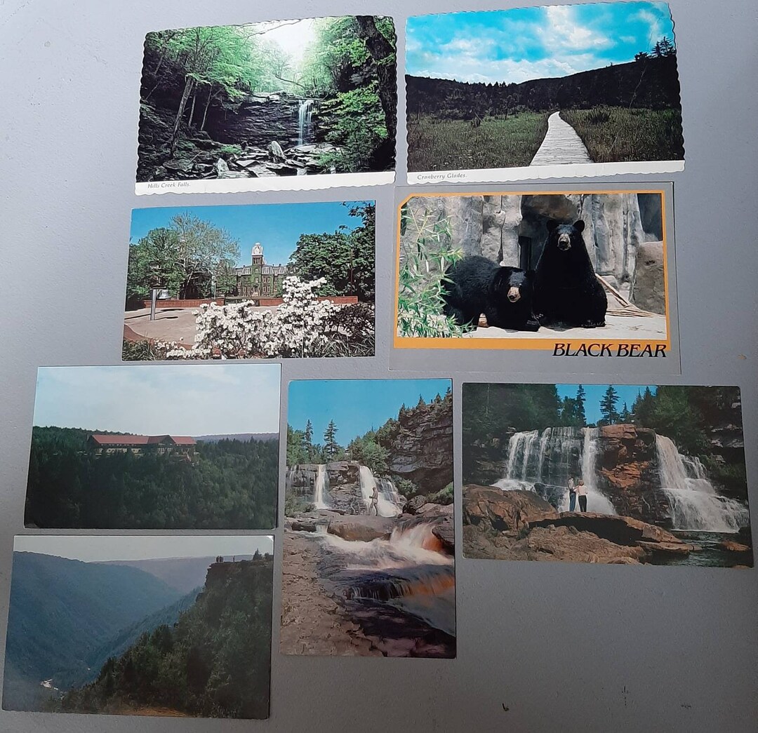West Virginia Vintage Postcard Lot of 8 Blackwater Falls Hills Creek ...