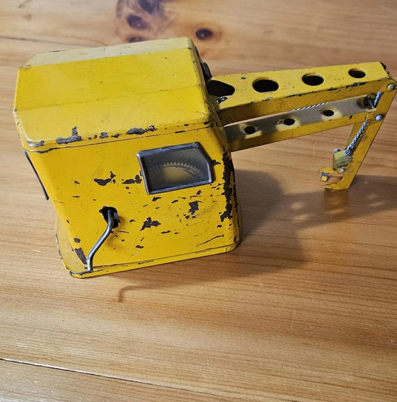 Vintage toy excavator for parts or repair sheet metal construction Japan toy