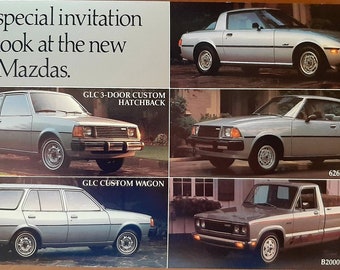 1980 Mazda Large Multi View Postcard GLC B2000 626 RX 7 - Etsy
