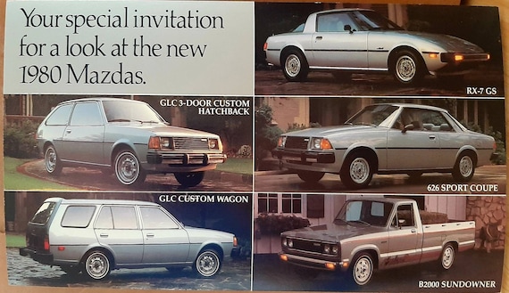 1980 Mazda Large Multi View Postcard GLC B2000 626 RX 7 - Etsy