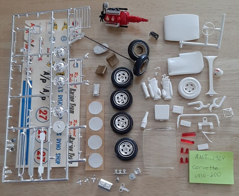 Model Kit Parts Decals for Original 1964 AMT Corvette Etsy