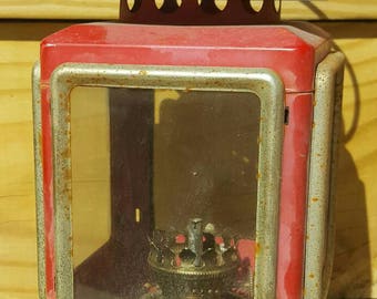 Vintage kerosene Lantern - stagecoach or ship lantern replica great repurpose/craft project for Christmas or other holidays