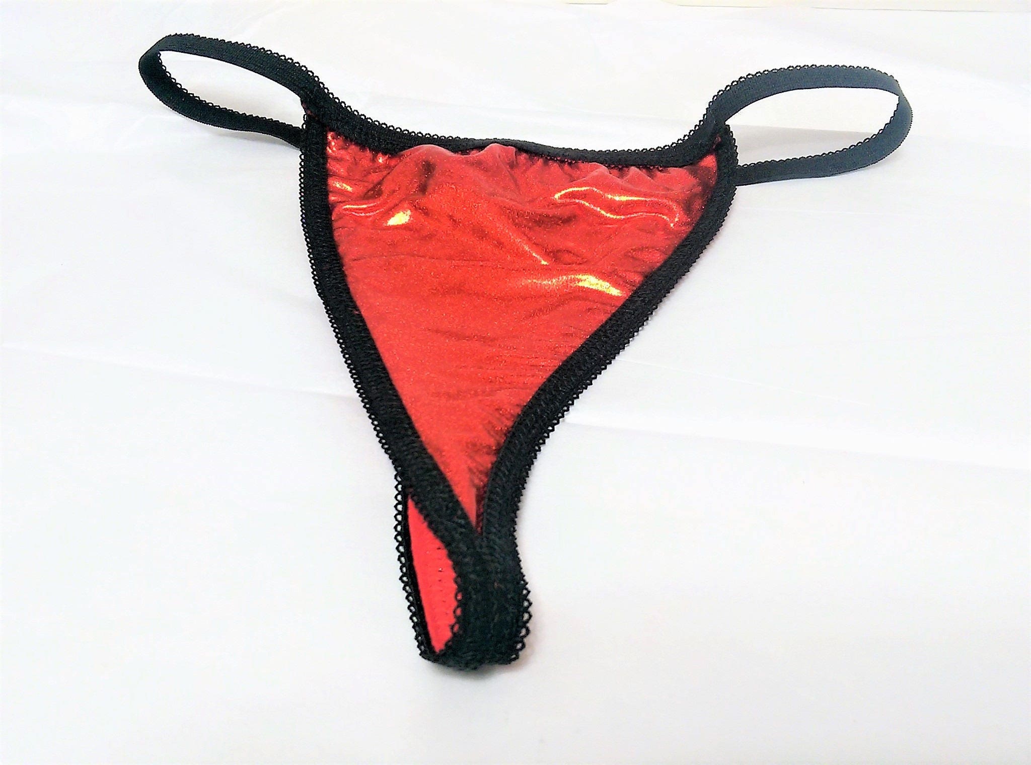 Plus Size Thong Panty Red & Black Misses | Etsy Singapore