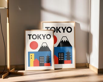 Tokyo Mid-Century Modern Print: Retro Japan Wall Art