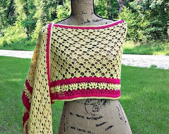 Royal Summer Shawl - Crochet Shawl, Crochet Wrap