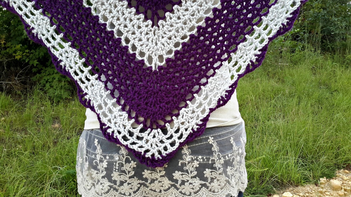 lattice duck shawl